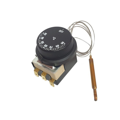 Termostat 30–90°C rregullues