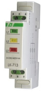 Llambë modulare F&F 3-faza 3x230V + N, e gjelbër e kuqe e verdhë LK-713K