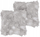 Set jastëkësh dekorativë Beliani LUBHA, 2 copë, faux fur, 45 x 45 cm, gri e çelët