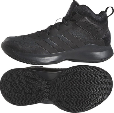 Atlete basketbolli Adidas Cross Em Up 5 K Wide GW4694, për kalamaj, all black, të zeza