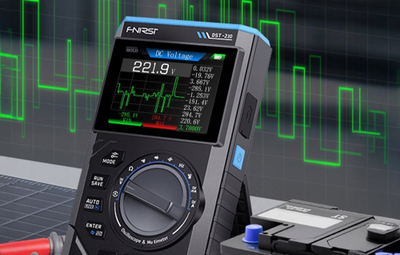 Multimetër dore Fnirsi DST-210, digjital 3 në 1, osciloskop me gjenerator sinjali, i zi
