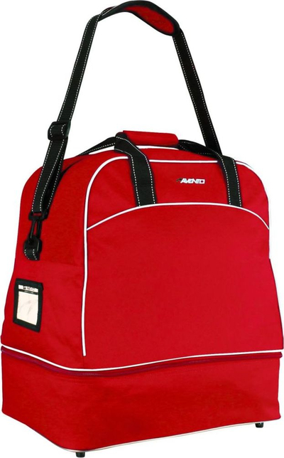 Çantë sportive Avento Football Bag Senior, me ndarje për këpucë, material që s’e merr uji, e kuqe