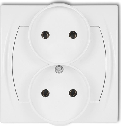Prizë dyfishe Karlik LOGO White, pa tokëzim, për kornizë, e bardhë