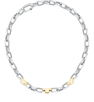 Qafore për femra Trussardi T-Logo TJAXC01, 45 cm, e argjendtë