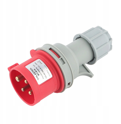 Prizë industriale Plastrol WT-416, 4 pole, 16A 400V, IP44, kuqe gri