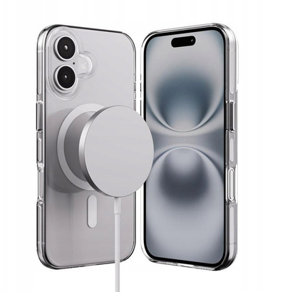Këllëf telefoni Crong MagSafe Case, për iPhone 16, transparent
