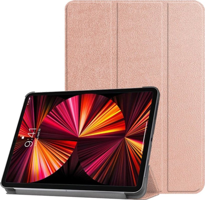 Mbulesë tablet iLike Galaxy Tab S9 Ultra 14.6", eco-leather, tri-fold stand, rozë gold