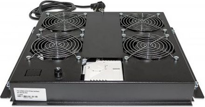Set ventilatoresh kabineti Intellinet Network Solutions 712866, 4 ventilatorë, me termostat, i zi