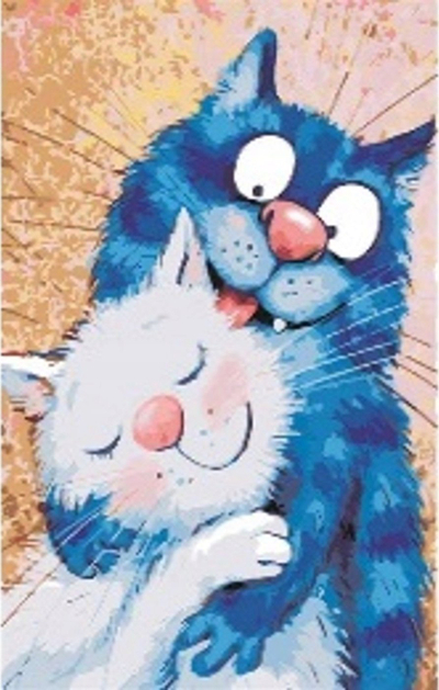 Set pikturimi me numra Norimpex Kittens For Children, 40x50 cm, për kalamaj, shumëngjyrësh