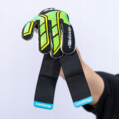 Ракавици за голман 4keepers Neo Volt RF2G S982886, без заштита за прсти, црни со зелено