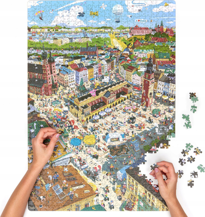 Puzzle Czuczu Puzzlove City of Krakow, 1000 pjesë, 48 x 68 cm, shumëngjyrësh