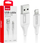 Kabllo karikimi AMiO 03919 USB në Lightning, 1m, 3A, e bardhë