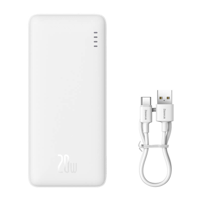 Baseus Airpow 10000mAh 20W karikues portativ (i bardhë)