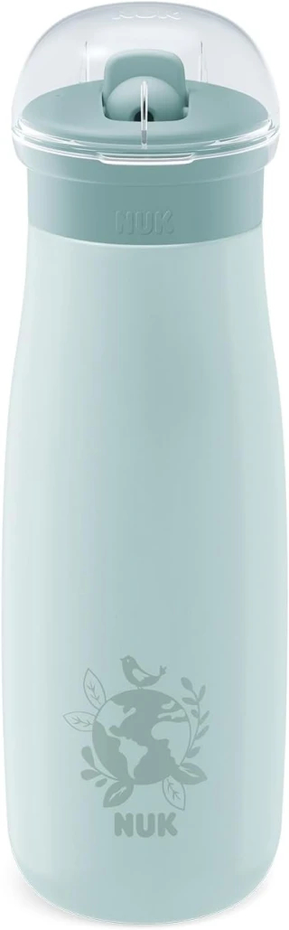 Shishe për kalamaj NUK Mini-Me Flip, çelik inox, 450ml, mente