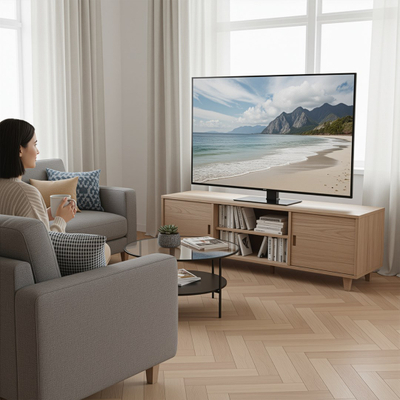 Stativ universal për TV Maclean MC-1240, 32"-65", VESA 400x400, i zi