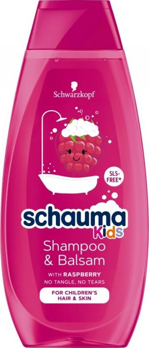 Shampon 2 në 1 për kalamajt Schwarzkopf Schauma Kids, me mjedër, 400ml