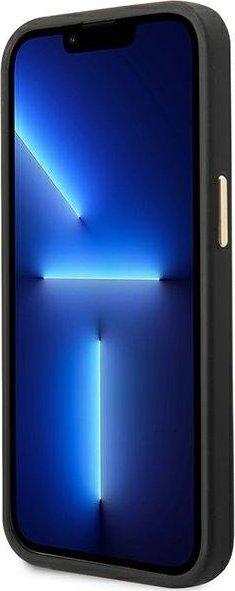 Futrollë telefoni Guess 4G Vintage Gold Logo për iPhone 14 Plus 6.7", e zezë