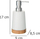 Dozator sapuni Wenko Bamboo, 290ml, qeramikë me bazë bambuje, e bardhë