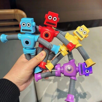 Lodër që zgjatet me kupë vakumi Animal Pop Tubes, figurë robot, gjirafë a alien, shumëngjyrëshe
