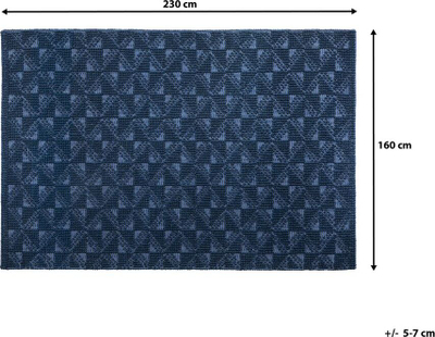 Tapet Beliani SAVRAN, lesh me poliester, 140x200 cm, blu navy