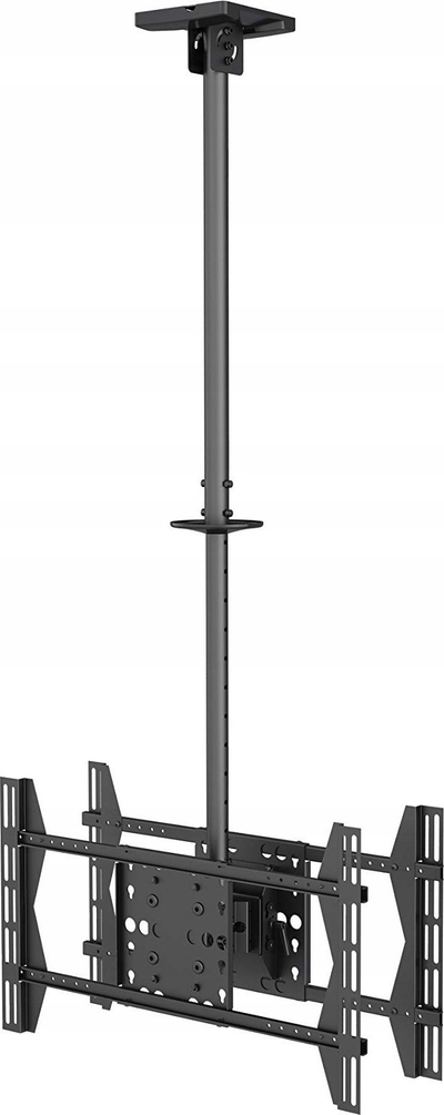 Mbajtëse tavani për TV Equip, 32"-65", për dy ekrane, e zezë