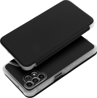 Këllëf telefoni Piano Flip Book për Samsung Galaxy A13 4G, kapak me magnet, xhep për karta, ngjyrë e zezë