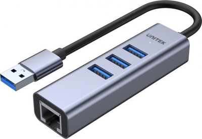 HUB Unitek (H1906A), 1 x RJ-45, 3 x USB - A 3.0