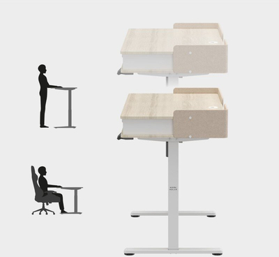 Tavolinë zyre MarkAdler Leader 8.0, elektrike, 120 x 60 cm, e bardhë