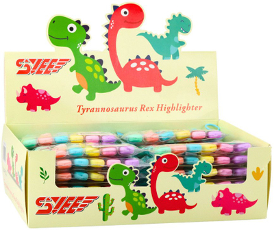 Set markerësh të vegjël dinosaurë, 6 copë, 8 cm, shumëngjyrësh