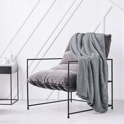 Plaid Today Essential Acier XL, microplush poliester 150x200 cm, gri