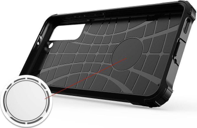 Mbulesë mbrojtëse Armor Case për Samsung Galaxy S22, që s’e ha sharra nga goditjet, e zezë