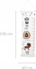 Grafik rritjeje për mur Home Styling Collection, tekstil me pupla, 40 x 140 cm