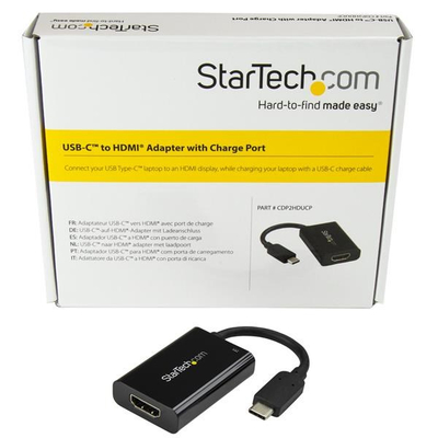 Përshtatës USB-C në HDMI 2.0 StarTech.com, 4K 60Hz, 60W PD, i zi