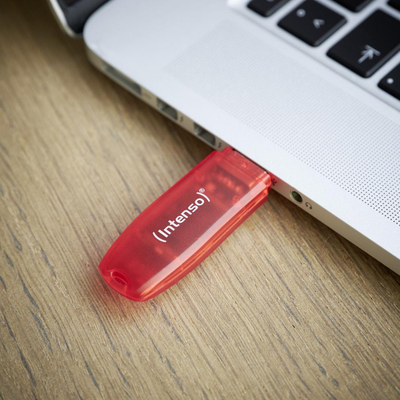 УСБ Интенсо Ребоул Лајн, 128GB, USB 2.0, црвена