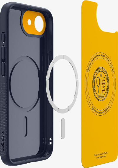 Kapak telefoni Spigen Nano Pop për iPhone 16E, MagFit, blu e errët