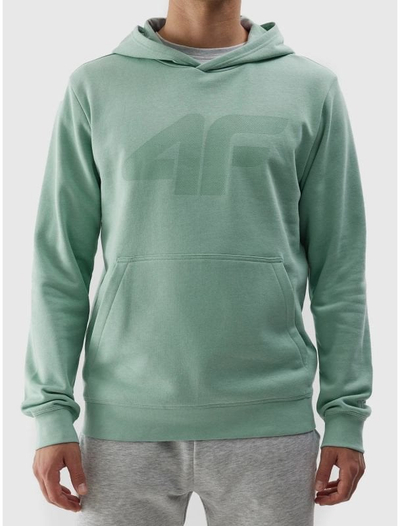 Bluza me kapuç 4F M 4FWSS24TSWSM0950-61S, për burra, pambuk, gri