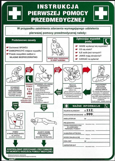Упатство за безбедност OHS, прва помош пред медицинска интервенција, материјал за обука, на албански јазик