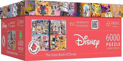 Puzzle Trefl Prime Disney The Great Book of Disney, 6000 pjesë, me poster
