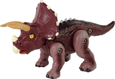 Lodër dinosauri me trapano plastik, me drita dhe tinguj, bordo