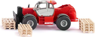 Maket die-cast Manitou MHT 10340 Telehandler, shkallë 1/50, metal, i kuq