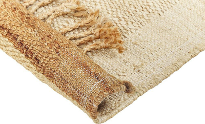 Tapet Beliani DEDEMLI, 80x150 cm, jute me pambuk, bezhë krem