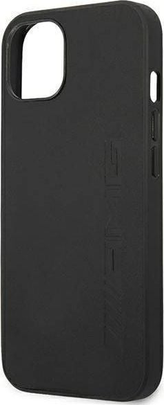 Kapak telefoni Mercedes AMG Petronas F1 Team AMG AMHCP13SDOLBK, për iPhone 13 mini 5.4\", hardcase me lëkurë, i zi