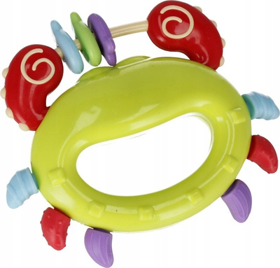 Клизачка играчка Bam-Bam Rattle Crab, за бебиња 3m+, шарена