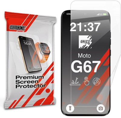 Folie mbrojtëse ceramike GrizzGlass CeramicFilm për Motorola Moto G67, fleksibile, transparente