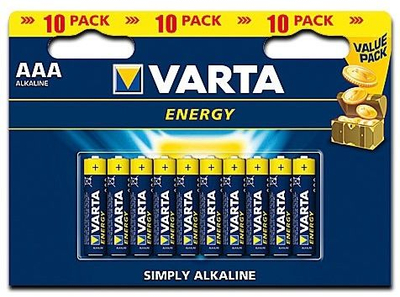 Алкални батерии Varta Energy AAA R03, пакување 10 парчиња