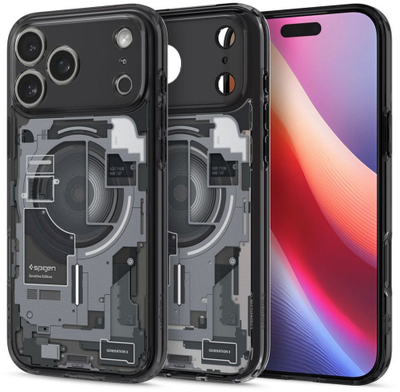 Kapak telefoni Spigen Ultra Hybrid Zero One MagSafe për iPhone 17 Pro Max, i tejdukshëm, i zi