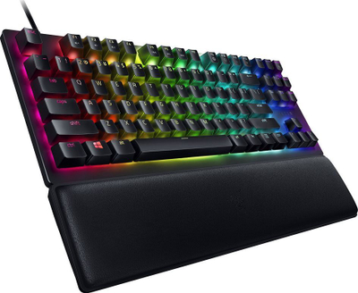 Tastierë gaming Razer Huntsman V2 Tenkeyless, optike, Linear Red, US layout, e zezë