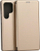 Kapak telefoni Beline Book Magnetic Samsung Galaxy S24 Ultra S928, me mbështetje, gold