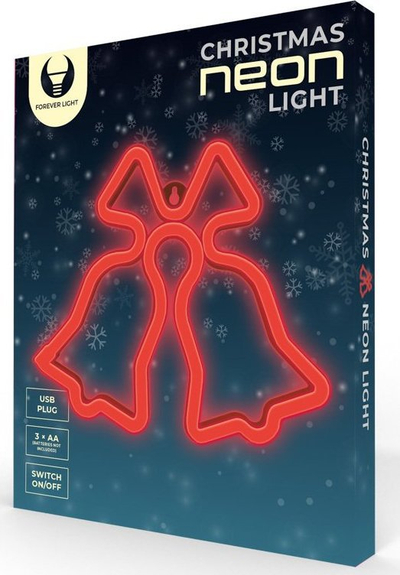 Dekor neon LED Forever Light, zile Krishtlindjesh, i kuq