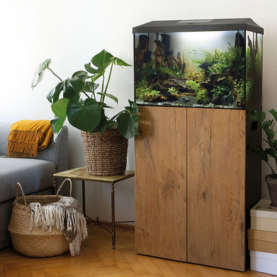 Аквариум Aquael Leddy Set 60 XL Day &amp; Night, 72L, со LED осветлување, црн